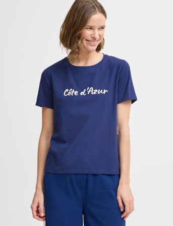 b.young Bypandinna Emb Tshirt - - Navy - M