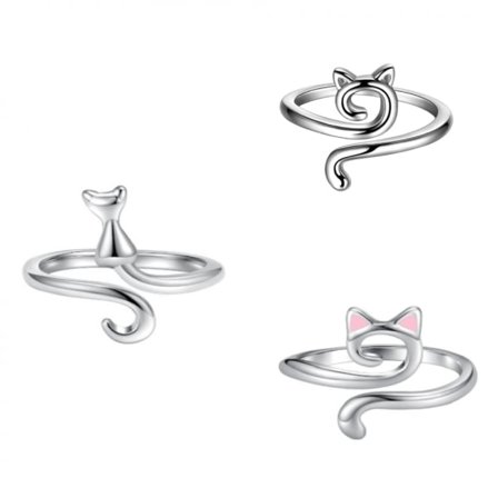 PCS Katt Kattöron Justerbar Storlek Virkad Ring Nybörjarstickning Virkning