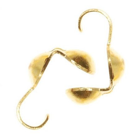 100 st Guldpläterade Knutgömmor 9x3 mm.