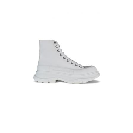 Alexander McQueen, Lace-up Boots Wit, Dames, Maat:37 EU