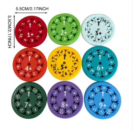 Et sæt nye MATH FIDGET SPINNERS Matematik Fingertip Gyro Undervisning Oplysning Legetøj