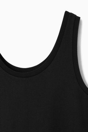 COS Women's Scoop-Neck Jersey Midi Dress in Black