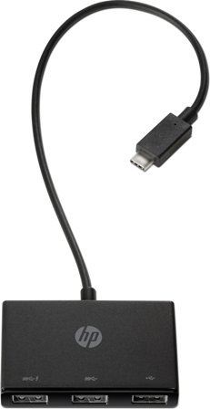HP USB-C to USB-A - hub - 3 porter