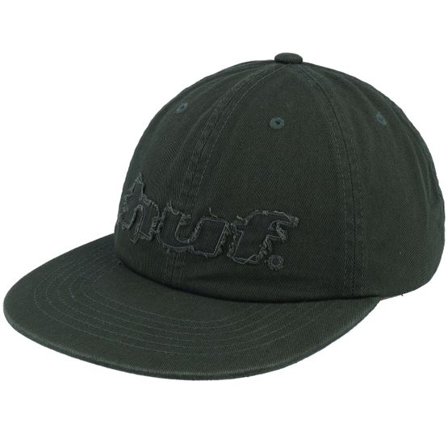 HUF - Grön snapback Keps - Distressed Logo 5 Panel Hat Huntgreen Strapback @ Hatstore