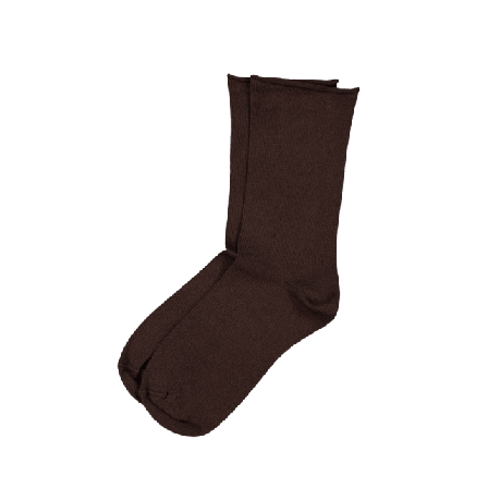 Å WOMAN Bambustrumpor med rullad kant Sockor Brun 36/38