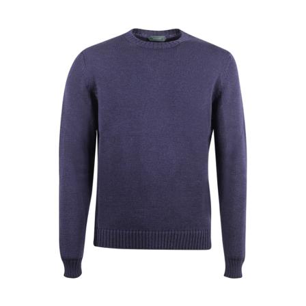 Zanone, Round-neck Knitwear Blauw, Heren, Maat:XL