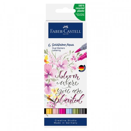 Faber-Castell Goldfaber Aqua Dual Marker Set of 6 Lettering