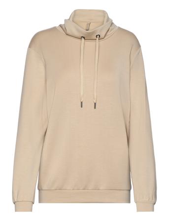 Sc-Banu Tops Sweatshirts & Hoodies Sweatshirts Beige Soyaconcept