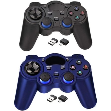 USB 2.4G Trådlös Spelkontroll 2-Pack för PC/Laptop (Windows XP/7/8/10)/Android/PS3 & Steam Joystick Gamepad för PC-Spel Kontroll C