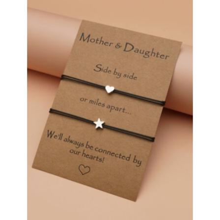Parhalsband Mor Dotter Design All Handmade Nyhet Love Unika Svart