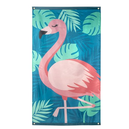 Tropic Flamingo-flagga i tyg 150 x 90 cm