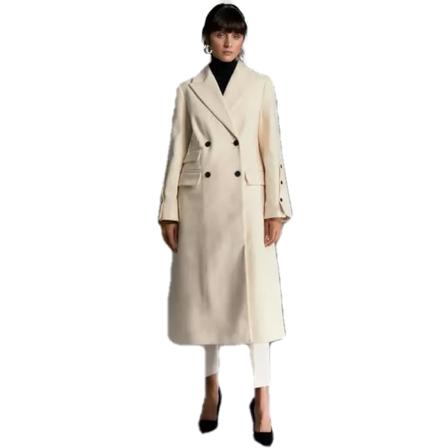 Principer Dam/dam City Longline Dubbelknäppt Kappa 12