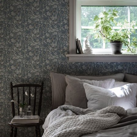 Duro Lilla Dockekulla 524-03 Tapet Gammelsvenska Klassiker 1850-1950 Blå, Färg & tapeter