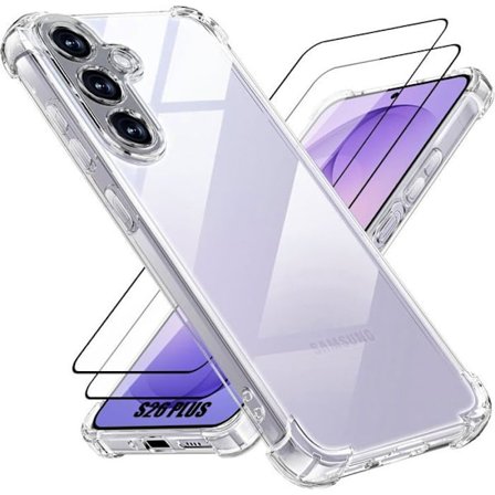 Silicone Cover - BOOLING - til Samsung Galaxy S26 Plus - Stødabsorberende Forstærkede Hjørner - 2 Tempered Glass