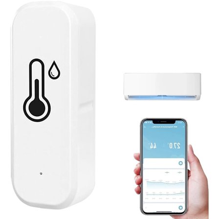 Digital Mini Hygrometer og Termometer for Innendørs Måler Fuktighet og Temperatur med Nøyaktig Sensor Kompakt WiFi Værstasjon for Stuen