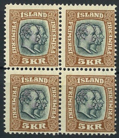 Island - AFA 62 i 4-blok - Postfrisk