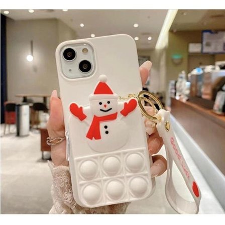 SnowMan Silicone Skal iPhone 7 /8 / SE 2020 - Vit