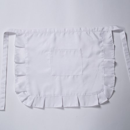 Kort talje køkkenforklæde blonde halv talje hagesmæk stuepige kostume med