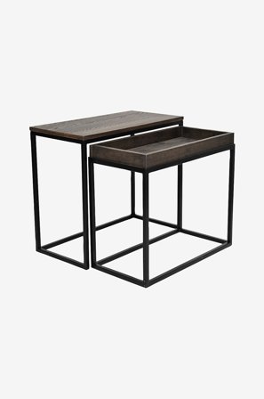 Nordic Furniture Group - Sidobord Duett set om 2 - Brun - Soffbord - Från Homeroom