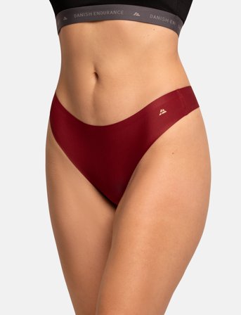 Danish Endurance Women's Invisible Thong - Red - XL