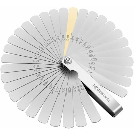 Følerrør, 32-blad rustfrit stål ventil shim sæt, metrisk/imp