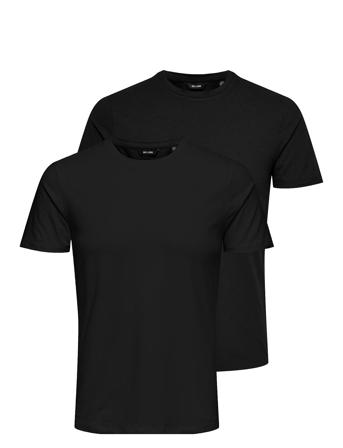 Onsbasic Slim O-Neck 2-Pack Noos Black ONLY & SONS