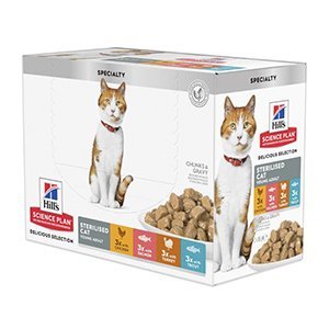 Hills SP Cat Adult Sterilised Chicken, Fish, Trout & Turkey 12x85g