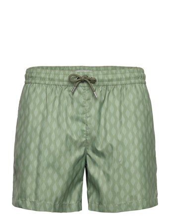 The Resort Co. | Classic Swim Shorts Green Waves | XXL 39 cm