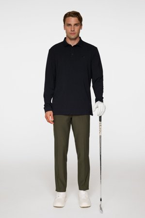 J.Lindeberg - Florian LS Polo - Golf - Black - Men - S