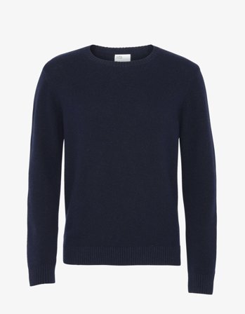 Classic Merino Wool Crew - Navy Blue - XL