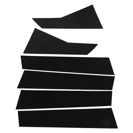 6 stk. Dørvinduesstolpe Post Trim PC Blank Sort Vinduesstolpestøbningsbeskyttelse Udskiftning til JAZZ 2021