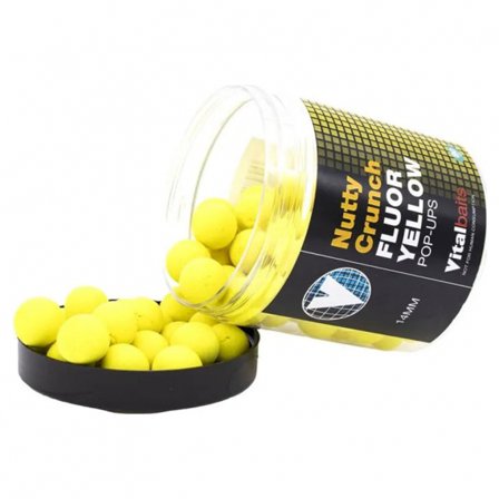 Vital Baits Pop-ups Nutty Crunch Fluor Yellow 14mm 80g