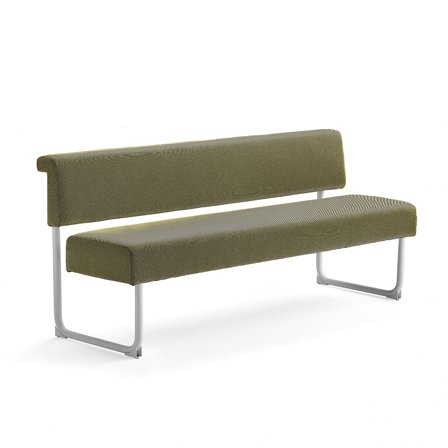 Sofa START, 1800 mm, Textilbezug gold/weiß