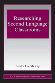 Researching Second Language Classrooms, ISBN: 9780805853407