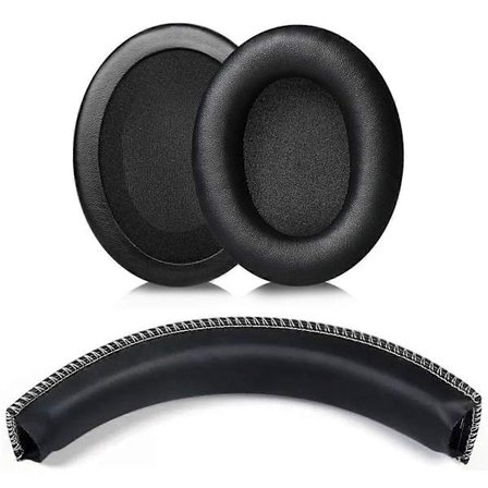 Erstatningsøreputer for HyperX Cloud2 Flight S Alpha S Hodetelefoner Memory Foam Øreputer Protein Leath