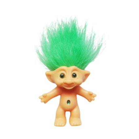 10 cm Troll Docka Modell Färgat Långt Hår Dam Docka Miniatyr Figurin Ornament Härlig Leprechaun Ful Alv Docka Actionfigur Gul 10cm_OF