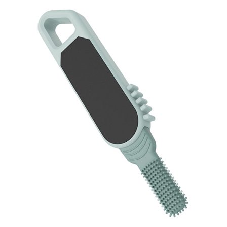 Multifunktionell fotvårdsborste för exfoliering av död hud och rengöring av tåmellanrum