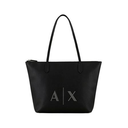 Armani Exchange, Shopping icon bag Zwart, Dames, Maat:ONE Size,polyester