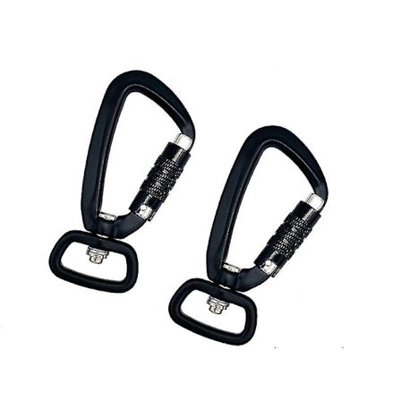 2 stk. Drejelige Karabinhager Klips 360° Drejelig Spinner Karabinhage Lille