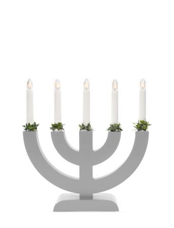 Elljusstake 5 Ljus Home Lighting Christmas Lighting Electric Advent Candlesticks Grå Konstsmide