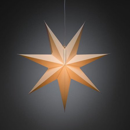 Konstsmide 2917-200 Julestjerne Papir, hvid, 60 cm, Belysning