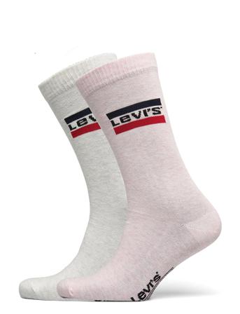Levis Regular Cut Sprtwr Logo 2P Underwear Socks Regular Socks Vaaleanpunainen Levi ́s