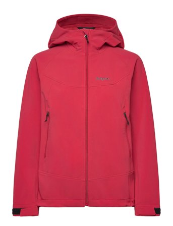 Vaagaa Softshell Jacket Hood Women Red Bergans