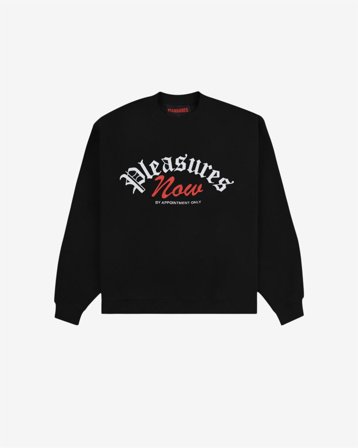 Pleasures - Appointment Fleece Crewneck - Black