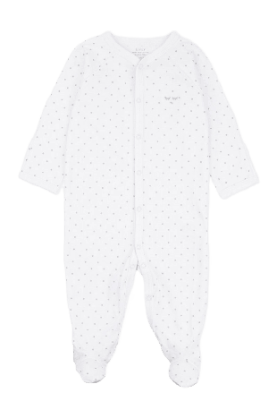 Livly Saturday Simplicity Footie Coverall Överdelar & bodies Unisex Vit 68