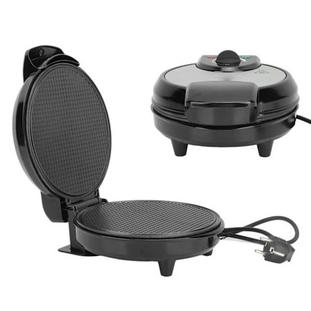 Våffelkjegle- og bollemaker Hjemmelaget Glasskjeglejernmaskin Våffelmaskin Kjøkkenutstyr 220V EU Svart