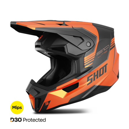 Casco MX Shot Lite Naranja mate L
