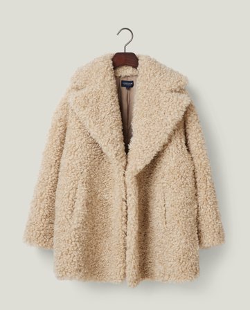 Lexington Fuskshearling kappa, ljusbeige