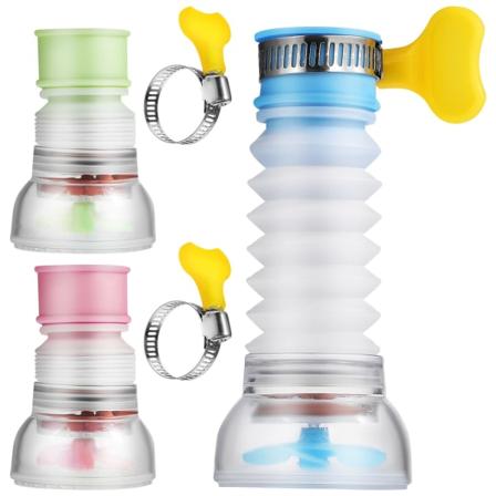 3 stk. kranvannsrenser, vannbesparende enhet for kran (slange diameter 2,5 cm, forlengelse 10, ingen forlengelse 6,5)