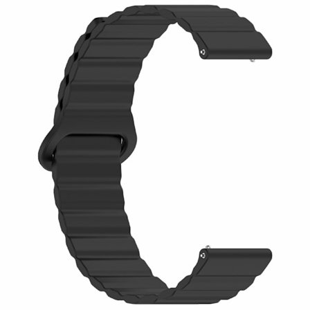 Garmin Vivoactive 5 Magnetic Silicone Watch Band 20mm Adjustable Replacement Strap - Black